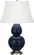 Double Gourd One Light Table Lamp in Matte Midnight Blue Glazed Ceramic w/Antique Silver (165|MMB58)