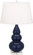 Small Triple Gourd One Light Accent Lamp in Matte Midnight Blue Glazed Ceramic w/Lucite (165|MMB33)