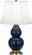 Small Double Gourd One Light Accent Lamp in Matte Midnight Blue Glazed Ceramic w/Antique Brass (165|MMB14)