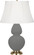 Double Gourd One Light Table Lamp in Matte Ash Glazed Ceramic w/Antique Brass (165|MCR54)