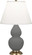Small Double Gourd One Light Accent Lamp in Matte Ash Glazed Ceramic w/Antique Natural Brass (165|MCR50)