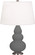 Small Triple Gourd One Light Accent Lamp in Matte Ash Glazed Ceramic w/Antique Silver (165|MCR32)