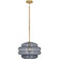 Horizon One Light Pendant in Modern Brass w/ Smoke Gray Glass (165|GY65)