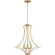 Grace Four Light Chandelier in Modern Brass (165|467)
