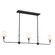 Pallas Three Light Linear Chandelier in Black (12|52519BK)