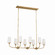 Adeena Eight Light Linear Chandelier in Brushed Natural Brass (12|52510BNB)