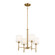 Ali Four Light Chandelier in Brushed Natural Brass (12|52504BNB)