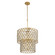 Windsor Seven Light Chandelier in French Gold/Matte Black (137|345C07FGMB)