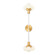 Tres LED Wall Sconce in White and New Brass (33|517421WNB)