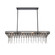 Fantania Four Light Linear Chandelier in Matte Black (45|82236/4)