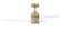 Sonnet WiFi 52 52''Ceiling Fan in Satin Brass (46|SONWF52SB3-CAP)