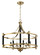 Stanza Six Light Pendant in Flat Black/Satin Brass (46|54896-FBSB)