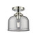 Nouveau One Light Semi-Flush Mount in Black Polished Nickel (405|284-1C-BPN-G73)