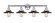 Edison Four Light Bath Vanity in Polished Chrome (405|616-4W-PC-M6-BK)