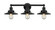 Franklin Restoration Three Light Bath Vanity in Matte Black (405|616-3W-BK-M6-BK)