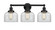 Edison Three Light Bath Vanity in Matte Black (405|616-3W-BK-G72)