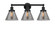 Edison Three Light Bath Vanity in Matte Black (405|616-3W-BK-G43)