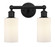 Edison Two Light Bath Vanity in Matte Black (405|616-2W-BK-G801)