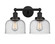 Edison Two Light Bath Vanity in Matte Black (405|616-2W-BK-G74)