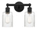 Edison Two Light Bath Vanity in Matte Black (405|616-2W-BK-G342)