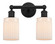 Edison Two Light Bath Vanity in Matte Black (405|616-2W-BK-G341)