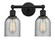 Edison Two Light Bath Vanity in Matte Black (405|616-2W-BK-G257)