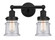 Edison Two Light Bath Vanity in Matte Black (405|616-2W-BK-G184S)