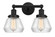 Edison Two Light Bath Vanity in Matte Black (405|616-2W-BK-G172)