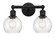 Edison Two Light Bath Vanity in Matte Black (405|616-2W-BK-G124-6)
