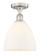 Edison One Light Semi-Flush Mount in Brushed Satin Nickel (405|616-1F-SN-GBD-91)