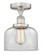 Edison One Light Semi-Flush Mount in Brushed Satin Nickel (405|616-1F-SN-G72)