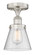 Edison One Light Semi-Flush Mount in Brushed Satin Nickel (405|616-1F-SN-G64)