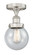 Edison One Light Semi-Flush Mount in Brushed Satin Nickel (405|616-1F-SN-G204-6)