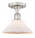 Edison One Light Semi-Flush Mount in Brushed Satin Nickel (405|616-1F-SN-G131)
