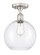 Edison One Light Semi-Flush Mount in Brushed Satin Nickel (405|616-1F-SN-G122-10)
