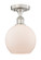 Edison One Light Semi-Flush Mount in Brushed Satin Nickel (405|616-1F-SN-G121-8)