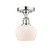 Edison One Light Semi-Flush Mount in Polished Chrome (405|616-1F-PC-G91)