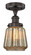 Edison One Light Semi-Flush Mount in Oil Rubbed Bronze (405|616-1F-OB-G146)