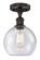 Edison One Light Semi-Flush Mount in Oil Rubbed Bronze (405|616-1F-OB-G124-8)