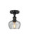 Edison One Light Semi-Flush Mount in Matte Black (405|616-1F-BK-G92)