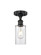 Edison One Light Semi-Flush Mount in Matte Black (405|616-1F-BK-G802)
