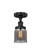 Edison One Light Semi-Flush Mount in Matte Black (405|616-1F-BK-G53)