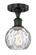 Edison One Light Semi-Flush Mount in Matte Black (405|616-1F-BK-G1215-6)