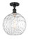Edison One Light Semi-Flush Mount in Matte Black (405|616-1F-BK-G1215-12)