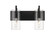 Auralume LED Bath Vanity in Matte Black (405|352-2W-BK-CL-LED)