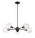 Ballston Five Light Chandelier in Matte Black (405|341-5CR-BK-G124-6)
