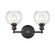 Concord LED Bath Vanity in Matte Black (405|341-2W-BK-G124-6-LED)