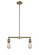 Franklin Restoration Three Light Island Pendant in Antique Brass (405|209-AB)