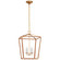 Darlana Wrapped LED Lantern in Antique-Burnished Brass and Natural Rattan (268|CHC 5877AB/NRT)
