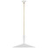 Rosetta LED Pendant in Matte White and Hand-Rubbed Antique Brass (268|ARN 5542WHT/HAB)